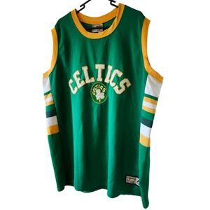 Vintage 2XL Celtics Jersey Stitched Green Hardwood Classics Embroidered